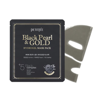 [PETITFEE] Black Pearl & Gold Hydrogel Mask Pack 32g