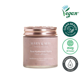 [MARY&MAY] Rose Hyaluronic Hydra Wash Off Pack 125g