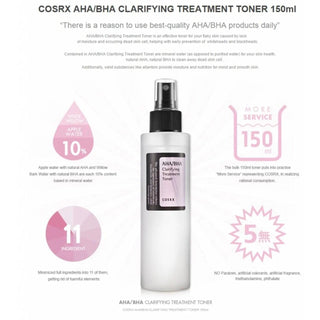 COSRX AHA/BHA Clarifying Treatment Toner 150ml - Hohtava