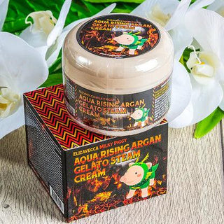 Korean Skincare - Kbeauty - [ELIZAVECCA] Milky Piggy Aqua Rising Argan Gelato Steam Cream 100g - Hohtava