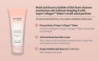 Korean Skincare - Kbeauty - [ETUDE HOUSE] Moistfull Collagen Intense Cleansing Foam 150ml - Hohtava