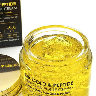 Korean Skincare - Kbeauty - [FARM STAY] 24K Gold & Peptide Perfect Ampoule Cream 80ml - Hohtava