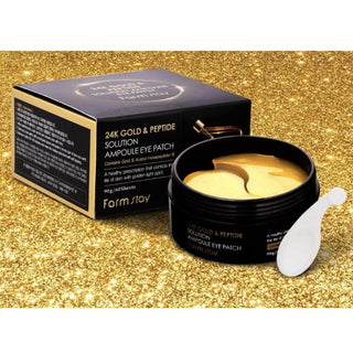 Korean Skincare - Kbeauty - [FARM STAY] 24K Gold & Peptide Solutionampoule Eye Patch 90g - Hohtava