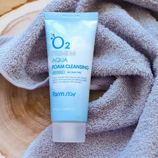 Korean Skincare - Kbeauty - [FARM STAY] O2 Premium Aqua Foam Cleansing 100ml - Hohtava